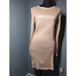 Sexy Sequence Dress, Champagne Colored, PS, Mini Dress